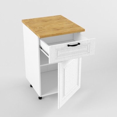 Шкаф напольный «Вегас. Н500», 1 ящик, 1 дверь, 600×500×850 мм, цвет белый