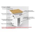 Шкаф напольный «Вегас. Н600», 1 ящик, 2 двери, 600×600×850 мм, цвет белый - Фото 2