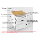 Шкаф напольный «Вегас. Н600», 3 ящика, 600×600×850 мм, цвет белый - Фото 2