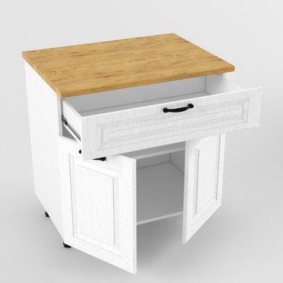 Шкаф напольный «Вегас. Н800», 1 ящик, 2 двери, 600×800×850 мм, цвет белый