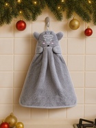 Новогодний подарок. Кухонное полотенце «Доляна» Олень 25×34 см, 280 г/м² микрофибра, 100% п/э - Фото 1