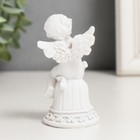 Сувенир полистоун "Белоснежный ангелочек на колокольчике" 8х4,2х4 см - Фото 3