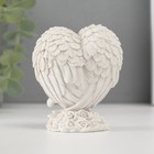 Фигурка полистоун «Малыш спящий в сердце из крыльев», белый, 7.8×6.8×4 см - Фото 4