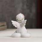 Сувенир полистоун "Белоснежный ангел в розовом веночке на сердце" 6,2х5х4,5 см - Фото 3