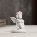 Сувенир полистоун "Белоснежный ангел в розовом веночке на сердце" 6,2х5х4,5 см - Фото 4