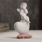 Фигурка полистоун «Белоснежный ангел в розовом веночке верхом на сердце», 8.5×4.3×2.2 см - Фото 4