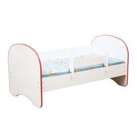 Кровать детская с бортом «Радуга», без ящика, 700 × 1400 мм, цвет белый / кант красный