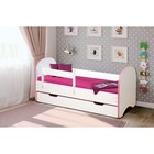 Кровать детская с бортом «Радуга», 1 ящик, 700х1400 мм, цвет белый / кант светло-розовый - Фото 1