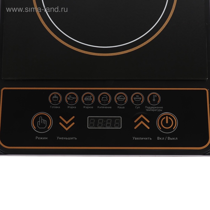 Плитка электрическая Luazon LIP-001, индукционная, 1 конфорка, 2100 Вт, чёрная - Фото 1