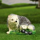 Садовая фигура "Ёжики семейка" 17см - Фото 1