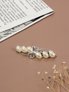 Заколка - автомат для волос «Жемчужная ветвь», 8 см, белая - Фото 2