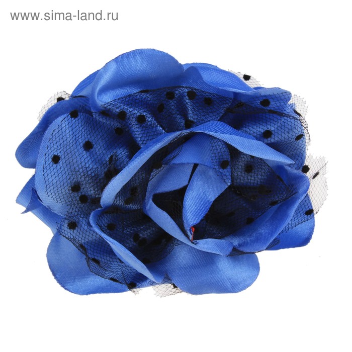 краб для волос Шик ткань цветок - Фото 1