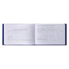 Зачетная книжка для ВУЗ 140 х 100 мм, Calligrata, жёсткая обложка, бумвинил, цвет синий - Фото 6