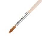 Кисть Колонок Круглая №3 (диаметр обоймы 3 мм; длина волоса 16 мм), деревянная ручка, Calligrata - Фото 2