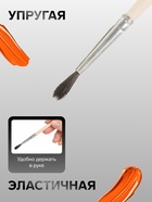 Кисть для рисования, белка, № 2, Calligrata, круглая, деревянная ручка - Фото 2