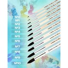 Кисть для рисования, белка, № 4, Calligrata, круглая, деревянная ручка - Фото 3