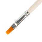 Кисть Синтетика Плоская № 8 (ширина обоймы 8 мм; длина волоса 12 мм), деревянная ручка, Calligrata - фото 8467592