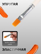 Кисть для рисования, синтетика, № 10, Calligrata, плоская, деревянная ручка - Фото 2