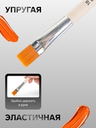 Кисть для рисования, синтетика, № 18, Calligrata, плоская, деревянная ручка - Фото 2