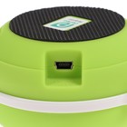 Портативная колонка Perfeo SPOT, FM, MP3, microSD, AUX, 3 Вт, 500 мАч, зеленая - Фото 5