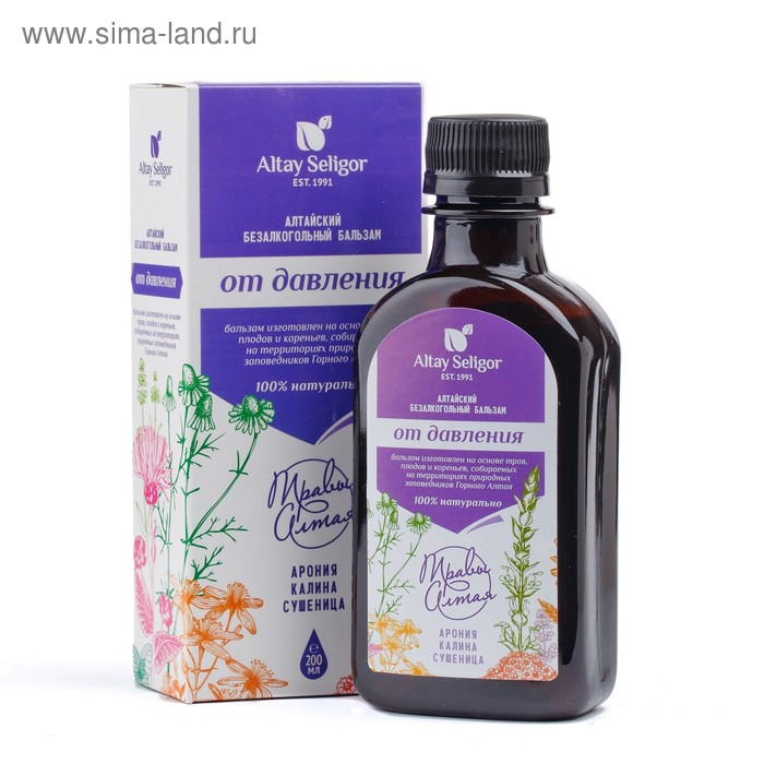 Бальзам Altay Seligor, от давления, 200 мл. - Фото 1