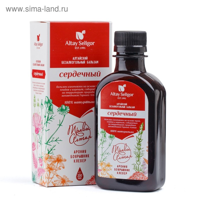Бальзам Altay Seligor, сердечный, 200 мл. - Фото 1