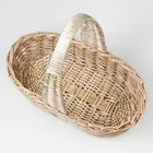 Корзина продуктовая, 37×16×8/27 см, ручное плетение, ива - фото 25378430