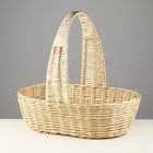 Плетёная корзина продуктовая, 52×31×14/45 см, ручное плетение, ива - Фото 2