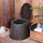 Туалет дачный, h = 35 см, без дна, с отверстиями для крепления к полу, коричневый - Фото 5