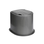 Туалет дачный, h=35 см, без дна, с отверстиями для крепления к полу, серый - Фото 2