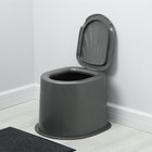 Туалет дачный, h = 35 см, без дна, с отверстиями для крепления к полу, серый - фото 318637021