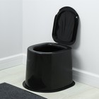 Туалет дачный, h = 35 см, без дна, с отверстиями для крепления к полу, чёрный - Фото 1