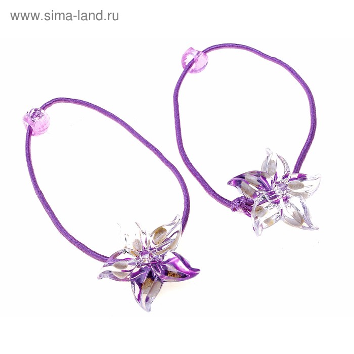 резинка для волос леденец лилия (цена за пару) - Фото 1