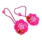 резинка для волос цветочная "Ромашка" с бабочкой (набор 2 шт) - Фото 1