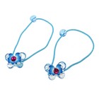 резинка для волос цветочная "Прозрачная" бабочка (набор 2 шт) - Фото 1