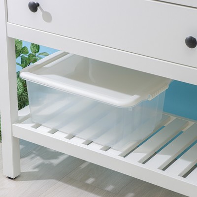 Контейнер для хранения Porter, 14 л, 42.5×31.5×17.5 см, с крышкой, цвет слоновая кость