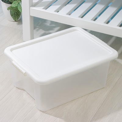Контейнер для хранения Porter, 14 л, 42.5×31.5×17.5 см, с крышкой, цвет слоновая кость