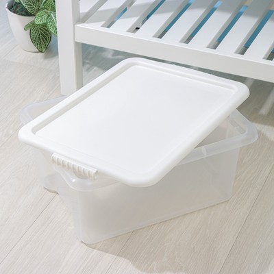 Контейнер для хранения Porter, 14 л, 42.5×31.5×17.5 см, с крышкой, цвет слоновая кость