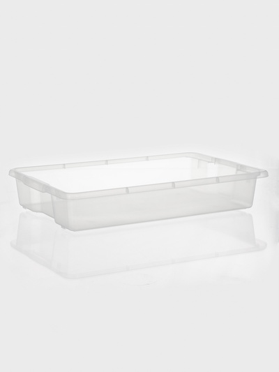 Контейнер для хранения Porter, 18 л, 66×42×12 см, с крышкой, цвет слоновая кость