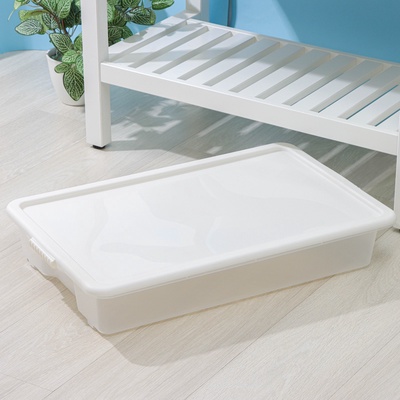 Контейнер для хранения Porter, 18 л, 66×42×12 см, с крышкой, цвет слоновая кость