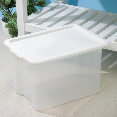 Контейнер для хранения Porter, 21 л, 42×32×26 см, с крышкой, цвет слоновая кость