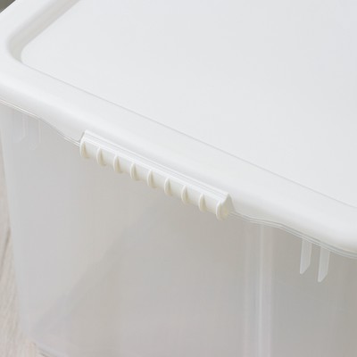 Контейнер для хранения Porter, 21 л, 42×32×26 см, с крышкой, цвет слоновая кость