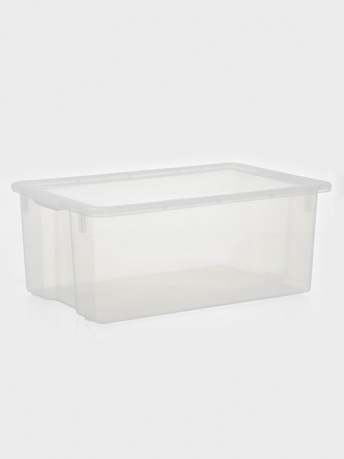 Контейнер для хранения Porter, 50 л, 66×42×26 см, с крышкой, прозрачный - Фото 1