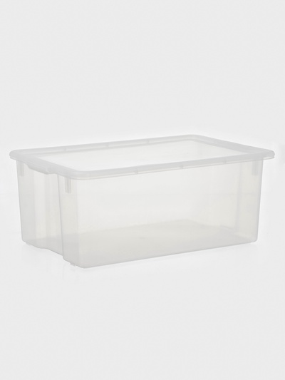 Контейнер для хранения Porter, 50 л, 66×42×26 см, с крышкой, прозрачный