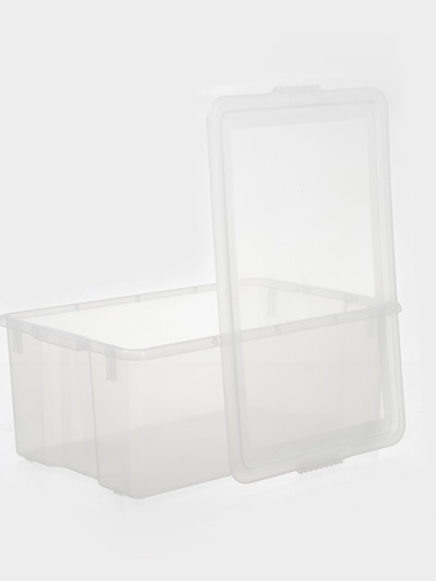 Контейнер для хранения Porter, 50 л, 66×42×26 см, с крышкой, прозрачный