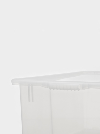 Контейнер для хранения Porter, 50 л, 66×42×26 см, с крышкой, прозрачный