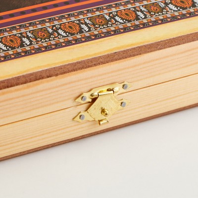 Нарды "Волк", деревянная доска 40 х 40 см, с полем для игры в шашки