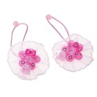 резинка для волос "Маленькая модница" ткань цветочек бантик (набор 2 шт) - Фото 1