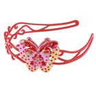 ободок для волос глянец блеск узор бабочка - Фото 2