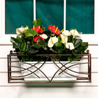 Подставка для цветов балконная, 66 × 22 × 20 см, металл, цвет бронзовый - Фото 3